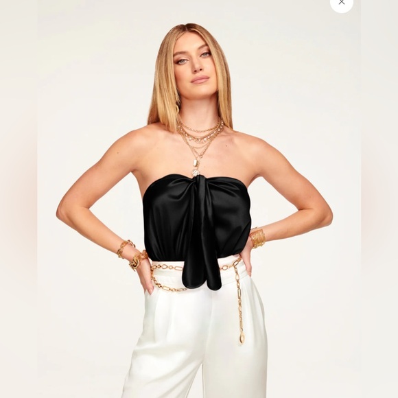 NWOT. Ramy Brook “Harriett” Silk Halter Top- Black - Picture 6 of 14